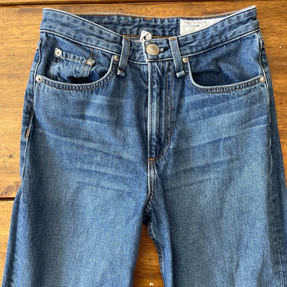 Rag & Bone Ruth Super High-Rise Straight Leg Jeans Baywater Size 24 - Picture 9 of 16